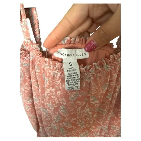 Sincerely Jules Pink Bohemian Tiered Maxi Dress size Small - Picture 2 of 3